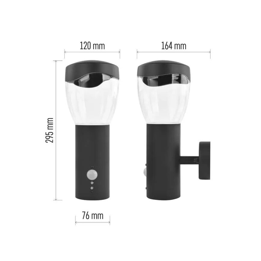 Outdoor-Wandleuchte mit Sensor ARTEO 1xE27/15W/230V IP44