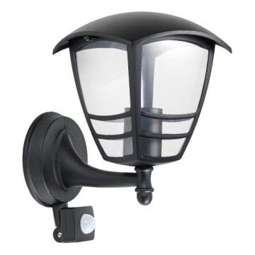Outdoor-Wandleuchte mit Sensor TEVIO 1xE27/60W/230V IP54 schwarz