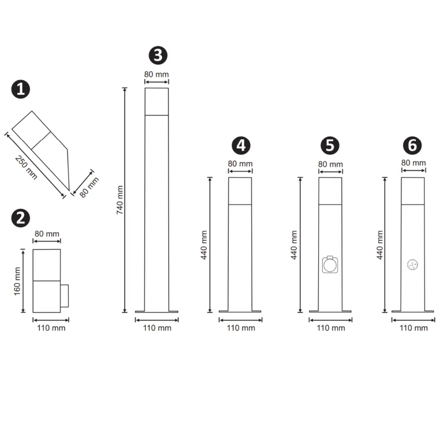 Outdoor-Wandleuchte NEW YORK 1xE27/12W/230V IP44 Graphit