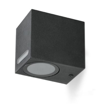 Outdoor-Wandleuchte QUERK 1xGU10/35W/230V IP54 8 cm schwarz