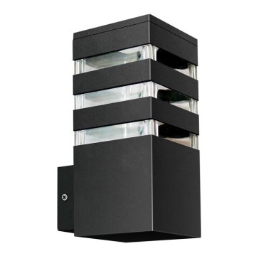 Outdoor-Wandleuchte TEKSAS 1xE27/12W/230V IP44 Graphit