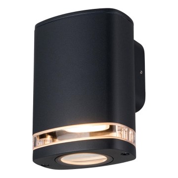 Outdoor-Wandleuchte ZEVI 1xGU10/10W/230V IP54 schwarz