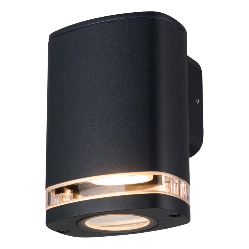 Outdoor-Wandleuchte ZEVI 1xGU10/10W/230V IP54 schwarz