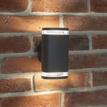 Outdoor-Wandleuchte ZEVI 2xGU10/10W/230V IP54 anthrazit