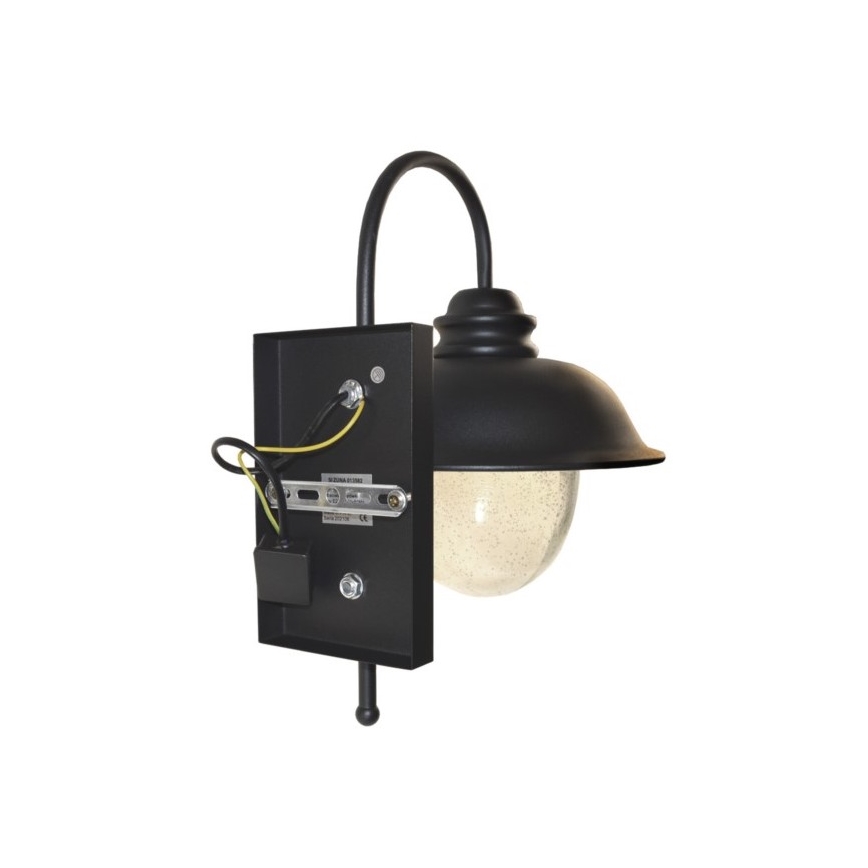 Outdoor-Wandleuchte ZUNA 1xE27/60W/230V IP44 schwarz