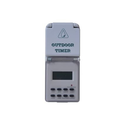 Outdoor-Zeitschaltuhr digital wöchentlich 16A/230V IP44 200 mAh