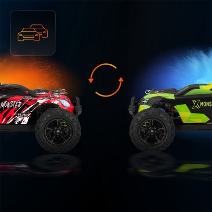 Overmax - ferngesteuertes RC-Auto X-MONSTER 3.5 1700 mAh schwarz/rot/grün