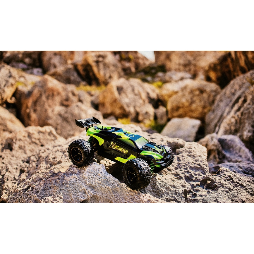 Overmax - ferngesteuertes RC-Auto X-MONSTER 3.5 1700 mAh schwarz/rot/grün