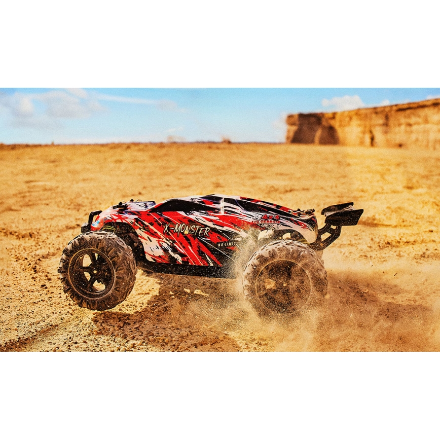 Overmax - ferngesteuertes RC-Auto X-MONSTER 3.5 1700 mAh schwarz/rot/grün