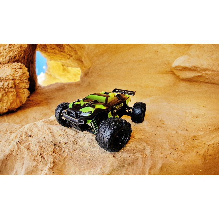 Overmax - ferngesteuertes RC-Auto X-MONSTER 3.5 1700 mAh schwarz/rot/grün