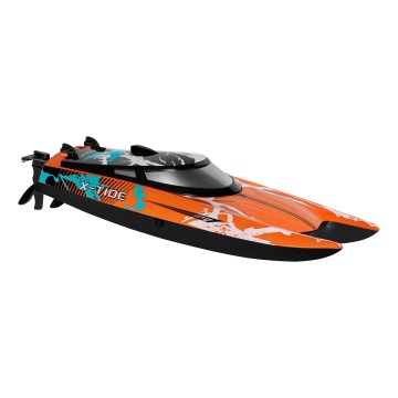 Overmax - ferngesteuertes RC-Boot X-TIDE 2400 mAh schwarz/orange
