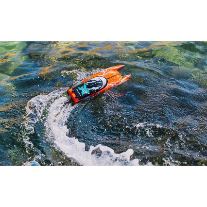 Overmax - ferngesteuertes RC-Boot X-TIDE 2400 mAh schwarz/orange