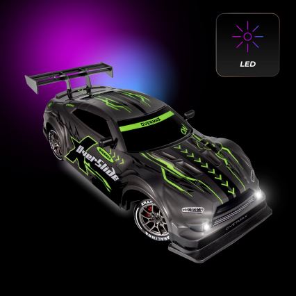 Overmax - ferngesteuertes RC-Drift-Auto 2-in-1 X-OVERSLIDE 1000 mAh schwarz/grün/blau/rot
