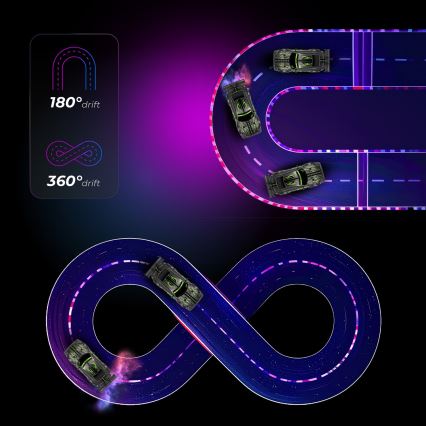 Overmax - ferngesteuertes RC-Drift-Auto 2-in-1 X-OVERSLIDE 1000 mAh schwarz/grün/blau/rot