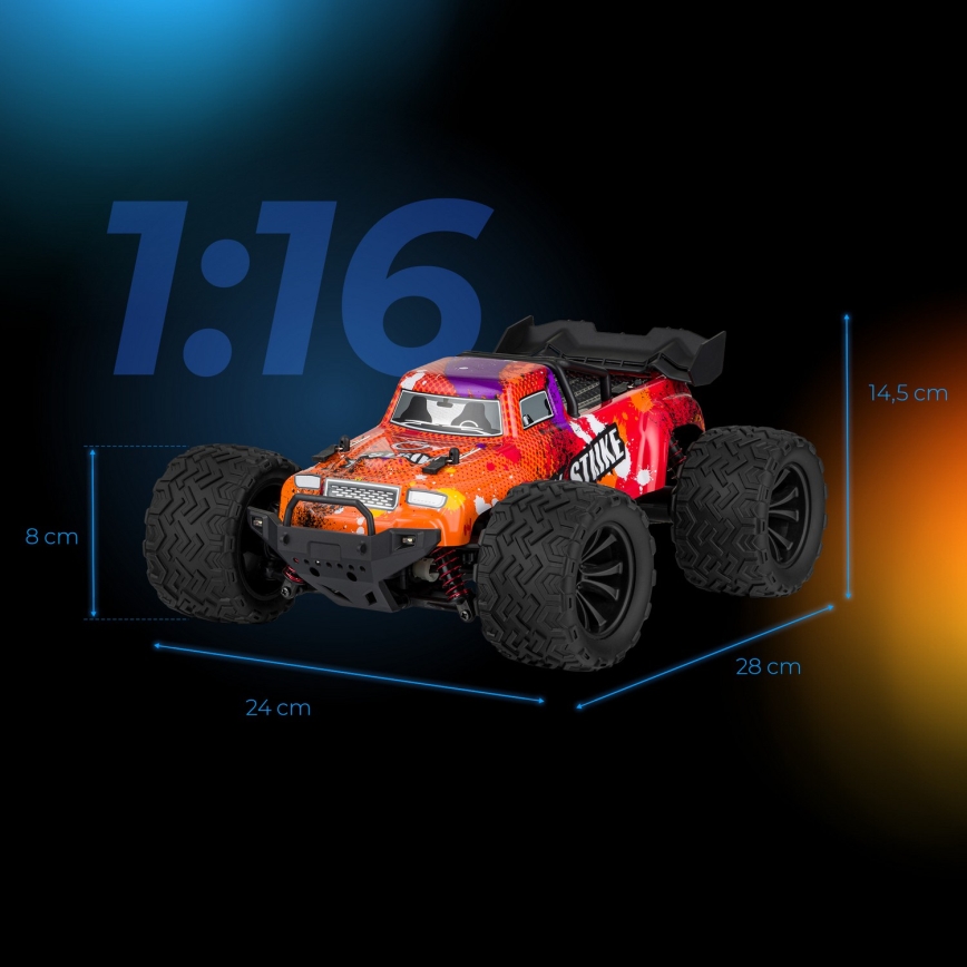Overmax - RC-Auto mit Fernbedienung X-STRIKE 3000 mAh schwarz/orange