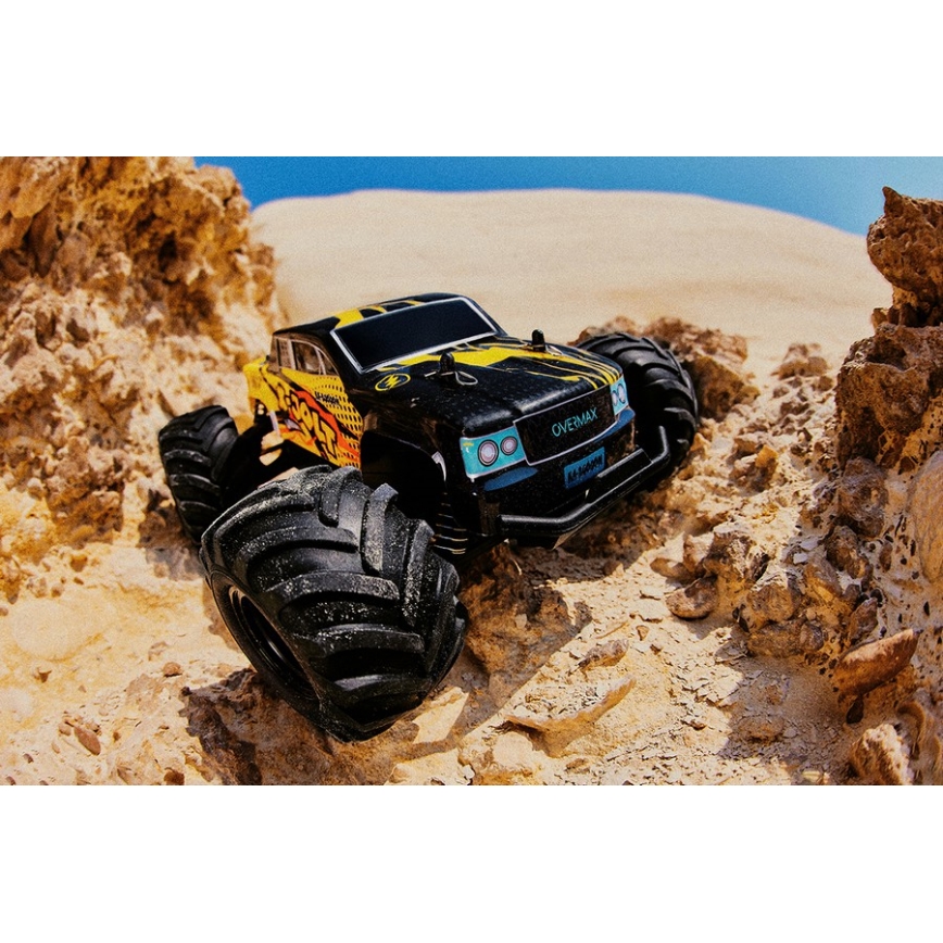 Overmax - RC-Auto X-JOLT mit Fernsteuerung, 1000 mAh, schwarz/gelb