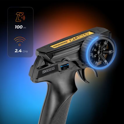 Overmax - RC-Auto X-JOLT mit Fernsteuerung, 1000 mAh, schwarz/gelb