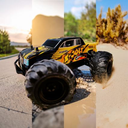Overmax - RC-Auto X-JOLT mit Fernsteuerung, 1000 mAh, schwarz/gelb