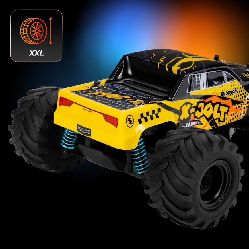 Overmax - RC-Auto X-JOLT mit Fernsteuerung, 1000 mAh, schwarz/gelb