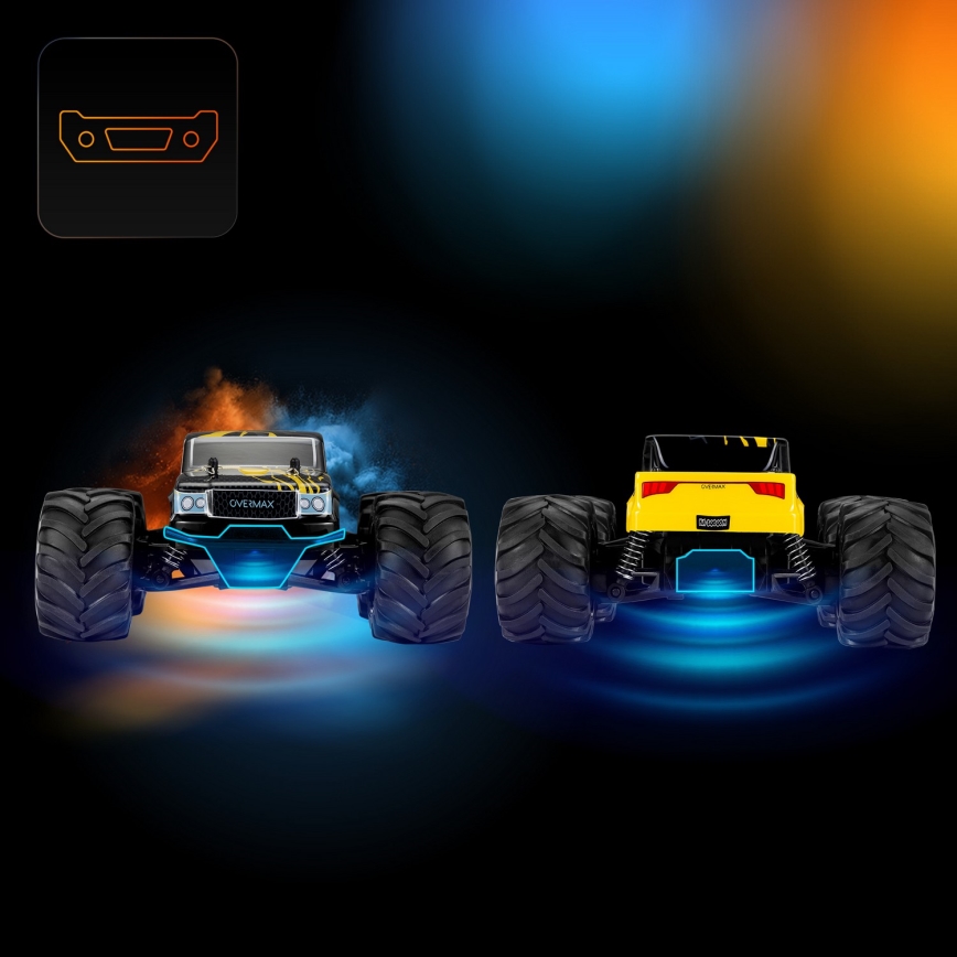 Overmax - RC-Auto X-JOLT mit Fernsteuerung, 1000 mAh, schwarz/gelb