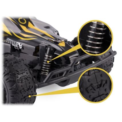 Overmax - RC-Car X-RALLY 2.0 mit Fernsteuerung, 1200 mAh, Schwarz/Gelb