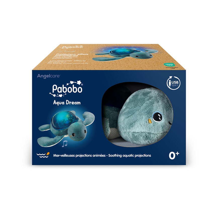 PABOBO - Projektor mit Melodie AQUA DREAM USB Schildkröte