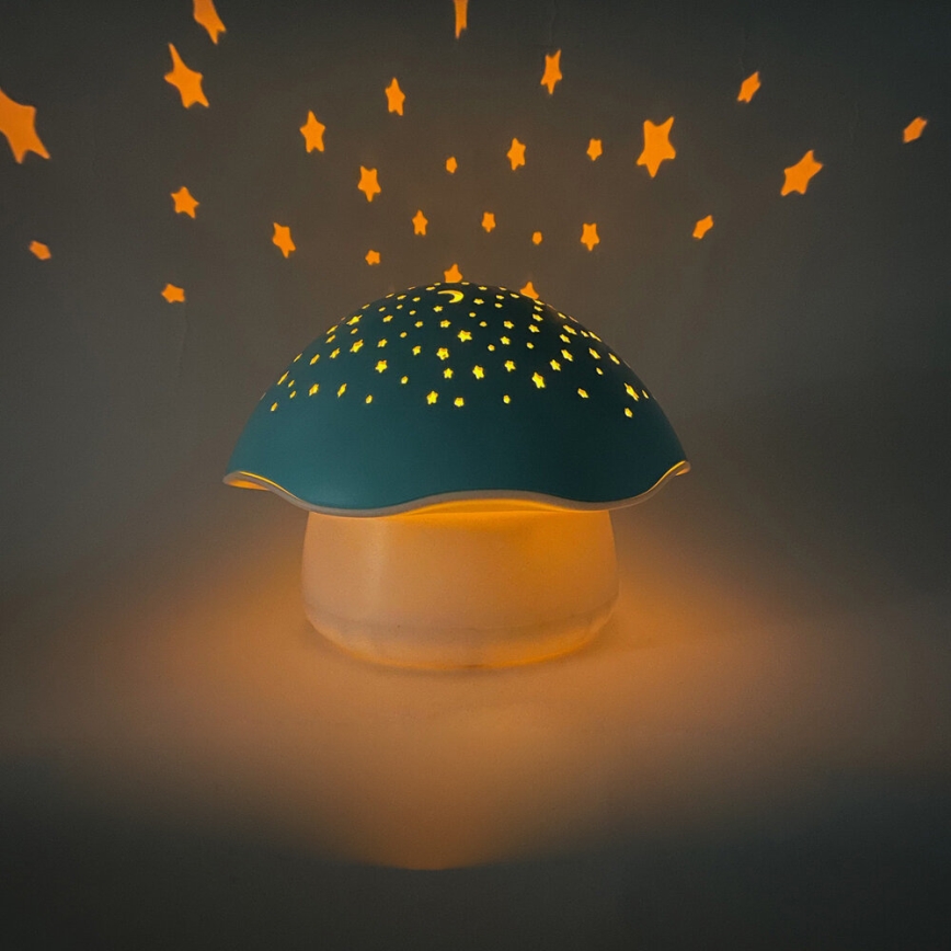 PABOBO - Projektor mit Melodie STAR MUSHROOM 3xAA blau
