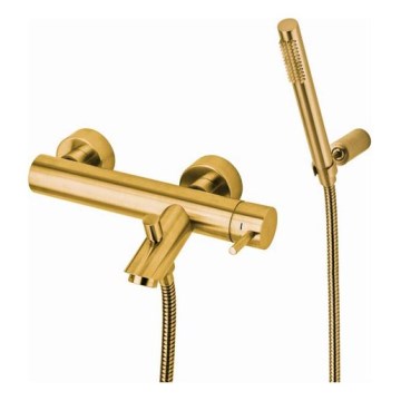 Paffoni - Badewannenset mit Mischbatterie LIGHT, gebürstetes Gold