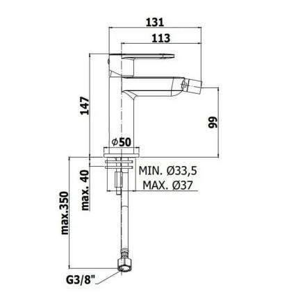 Paffoni - Bidetarmatur CANDY Hochglanz-Chrom