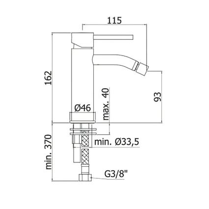 Paffoni - Bidetarmatur LIGHT schwarz