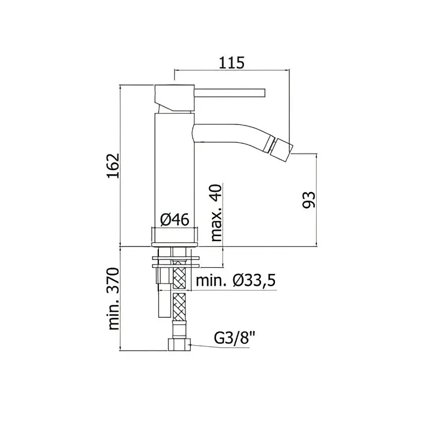 Paffoni - Bidetarmatur LIGHT schwarz