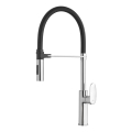 Paffoni - Küchenarmatur mit ausziehbarer Brause CANDY 52,5 cm schwarz