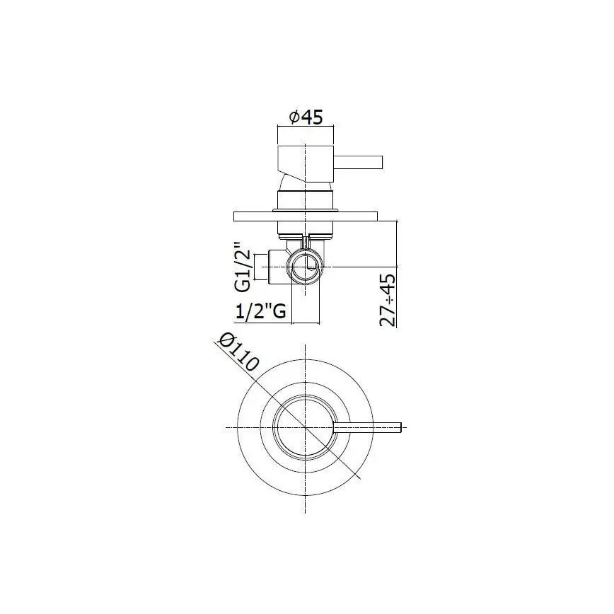 Paffoni - LIGHT Unterputz-Duscharmatur mattweiß
