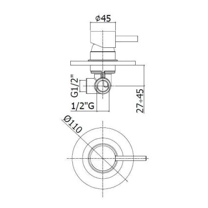 Paffoni - Unterputz-Duscharmatur LIGHT, glänzender Chrom