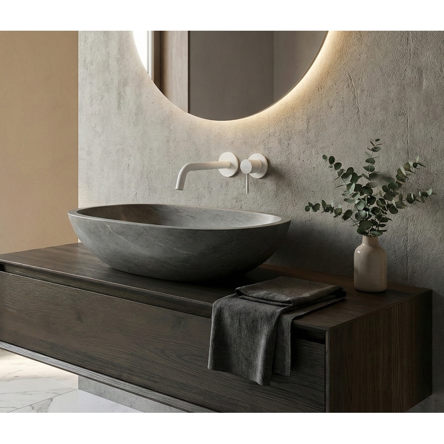 Paffoni - Waschtischarmatur für Unterputzmontage LIGHT mattweiß