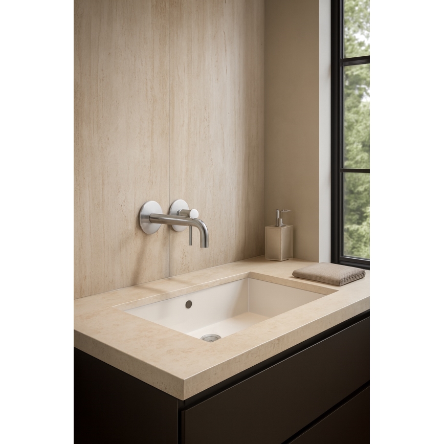 Paffoni - Waschtischarmatur LIGHT für Unterputzmontage aus Edelstahl