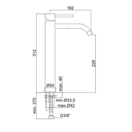 Paffoni - Waschtischarmatur LIGHT, Hochglanzchrom