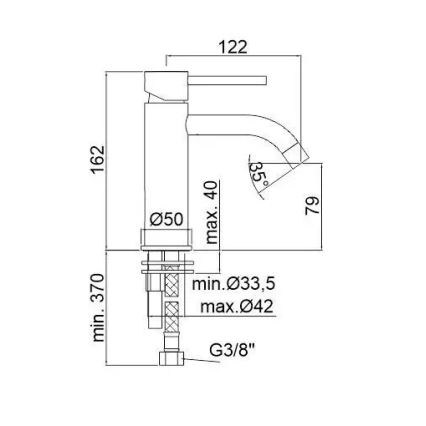 Paffoni - Waschtischarmatur LIGHT, hochglanzverchromt