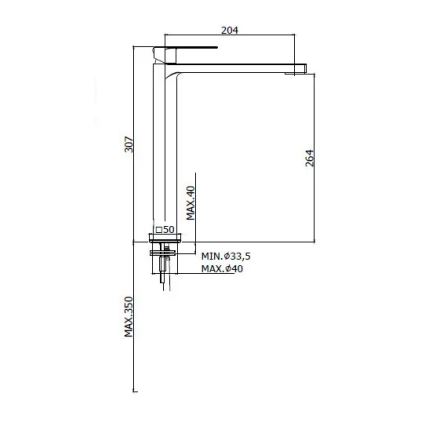 Paffoni - Waschtischarmatur TANGO Edelstahl