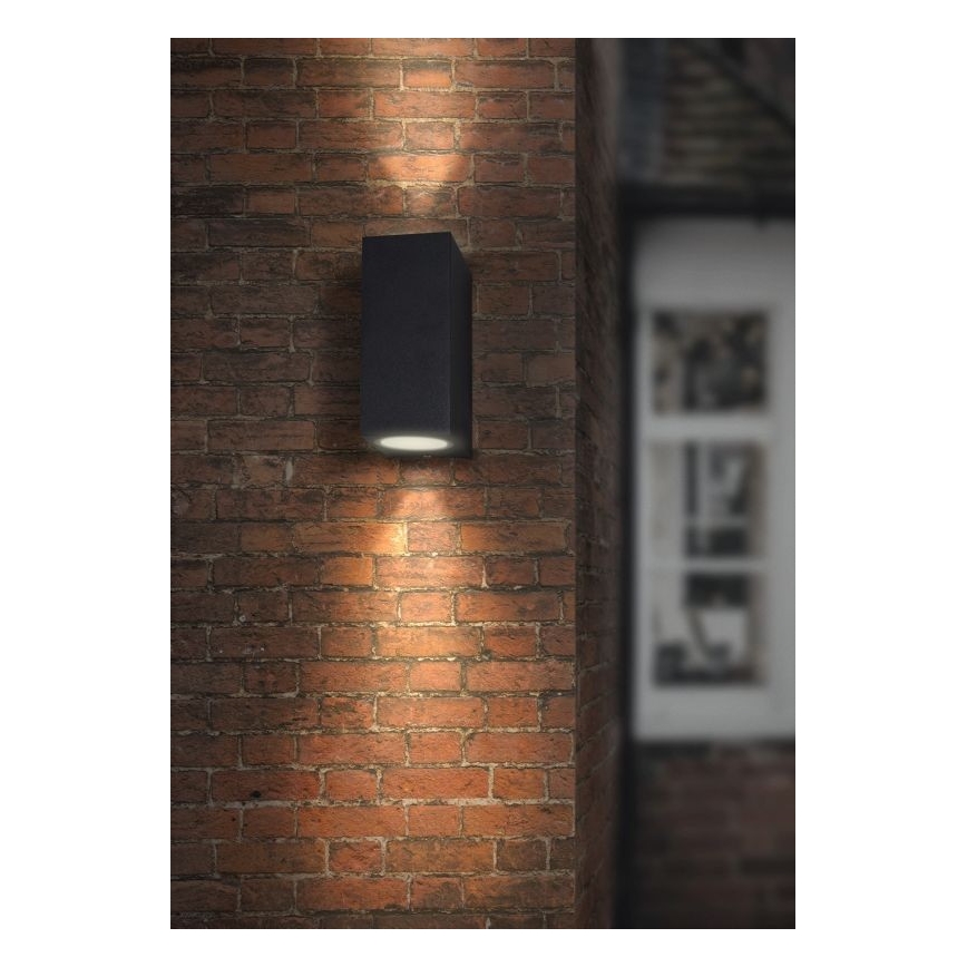 Außenwandbeleuchtung HUGO 2xGU10/10W/230V IP44