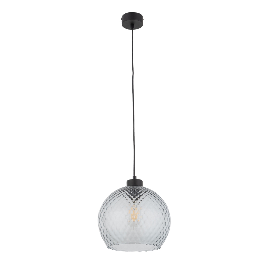 Passgenaues Ersatzglas für Kronleuchter und Wandleuchte DEVON E27 – Ø 25 cm, rauchgrau