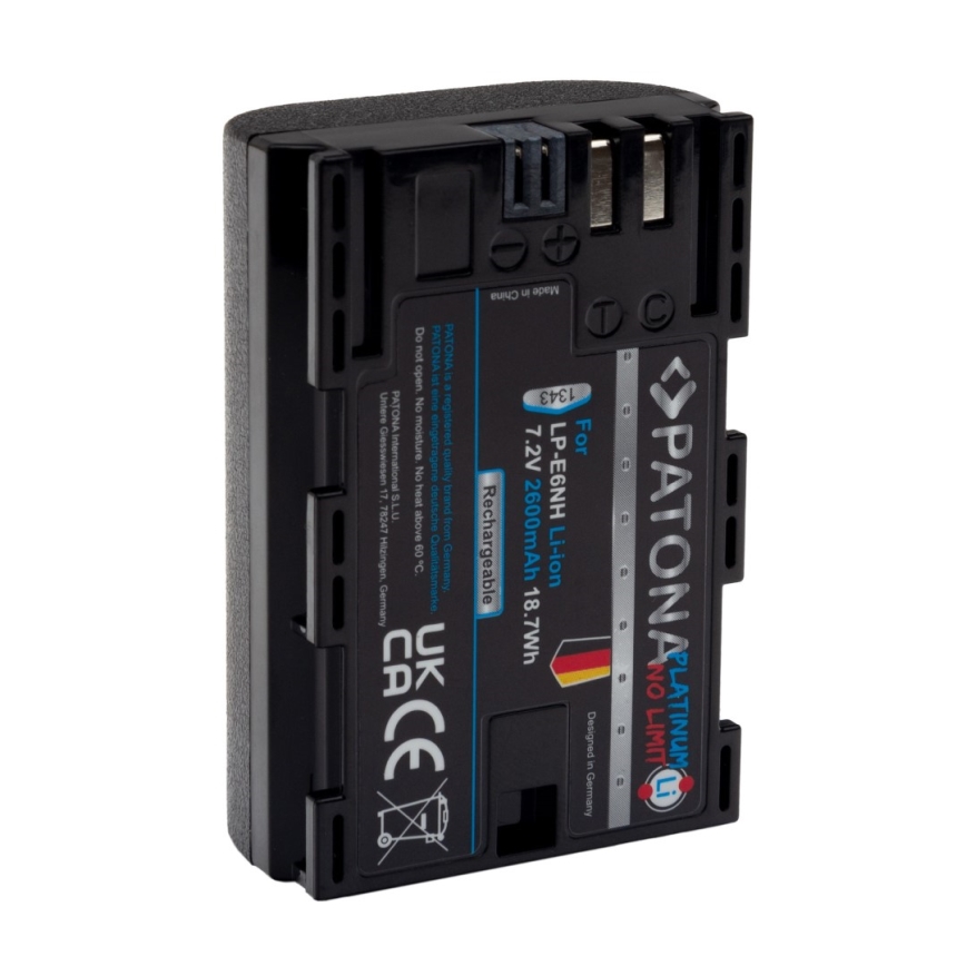 PATONA - Akku Canon LP-E6NH 2600mAh Li-Ion Platinum EOS R5/R6