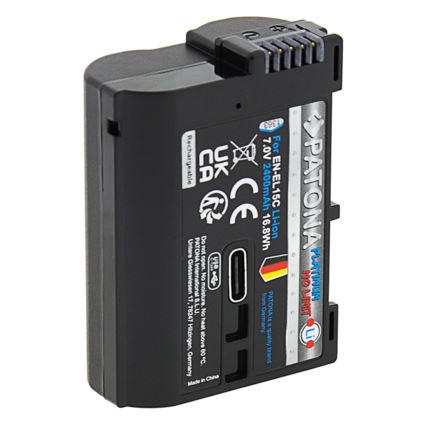 PATONA - Akku für Nikon EN-EL15C 2600 mAh Li-Ion Platinum USB-C