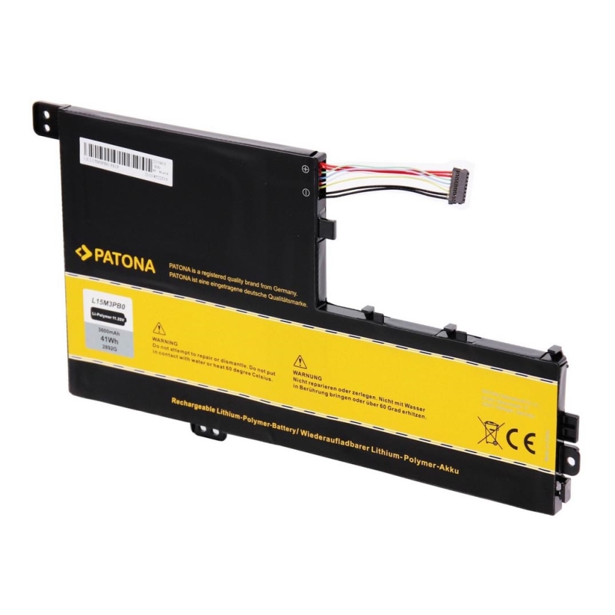 PATONA - Akku Lenovo Ideapad 320S 3600mAh Li-lon 11,25V L15L3PB0