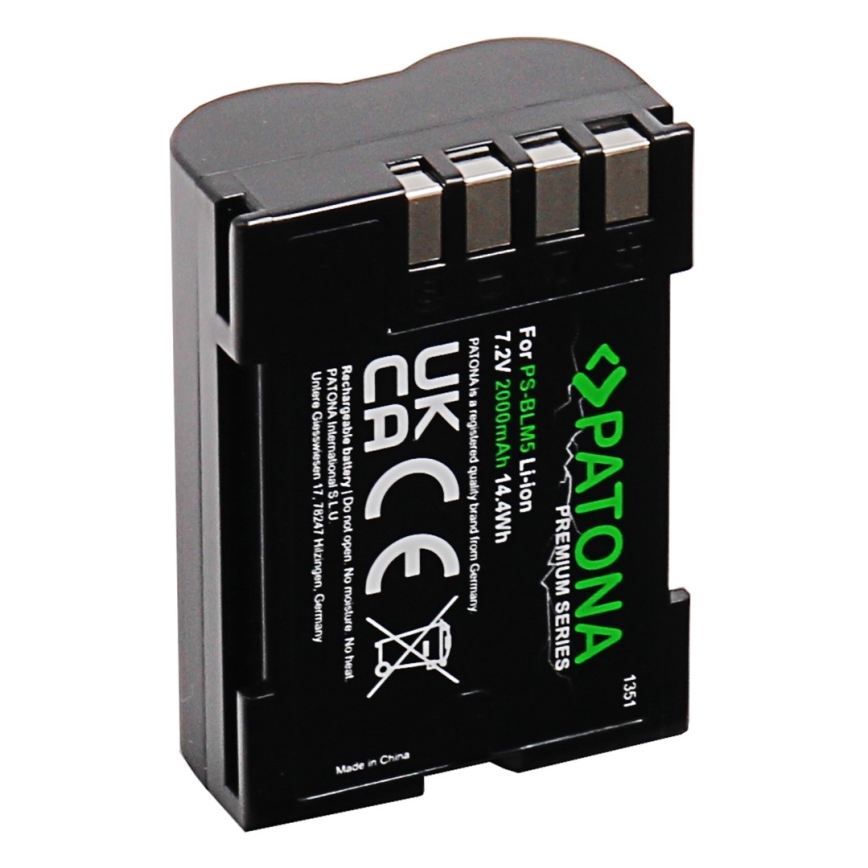 PATONA - Akku Olympus BLM1/BLM5 2000mAh Li-Ion 7,2V Premium