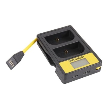 PATONA - Dual-Ladegerät für Fuji NP-W126 mit LCD und USB