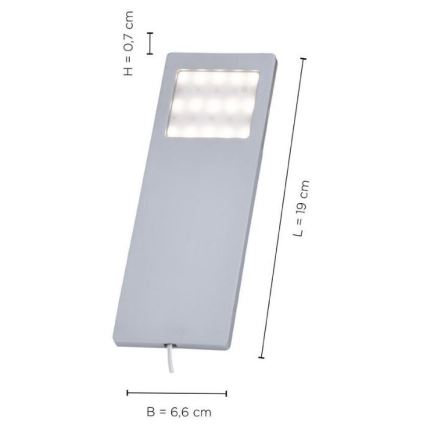 Paul Neuhaus 1121-95-3 - SET 3x LED-Möbelbeleuchtung mit Sensor HELENA LED/2W/230V