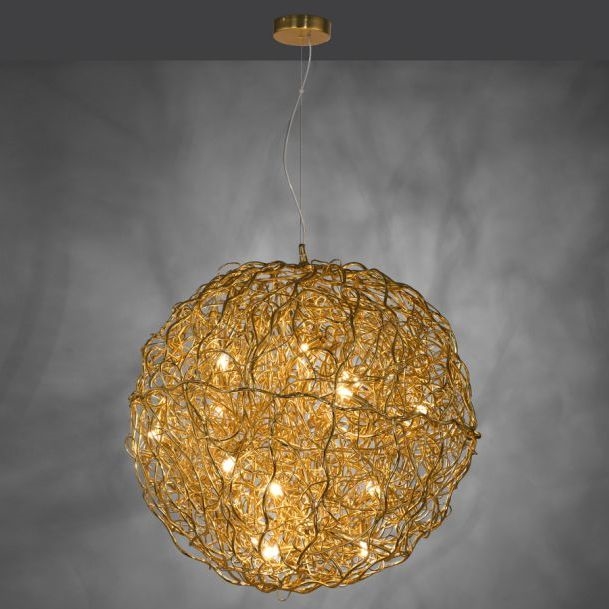 Paul Neuhaus 2019-12 - Pendelleuchte SAREA an Kabel, 15xG9/40W/230V, goldfarben