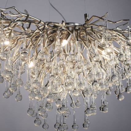 Paul Neuhaus 2192-55 - Hängeleuchte an Kabel ICICLE 10xG9/40W/230V 50x100 cm glänzender Chrom