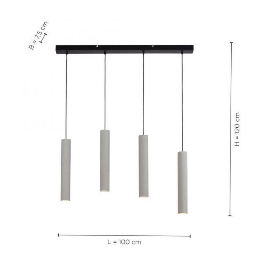 Paul Neuhaus 2204-22 - Kronleuchter an Schnur ETON 4xGU10/35W/230V
